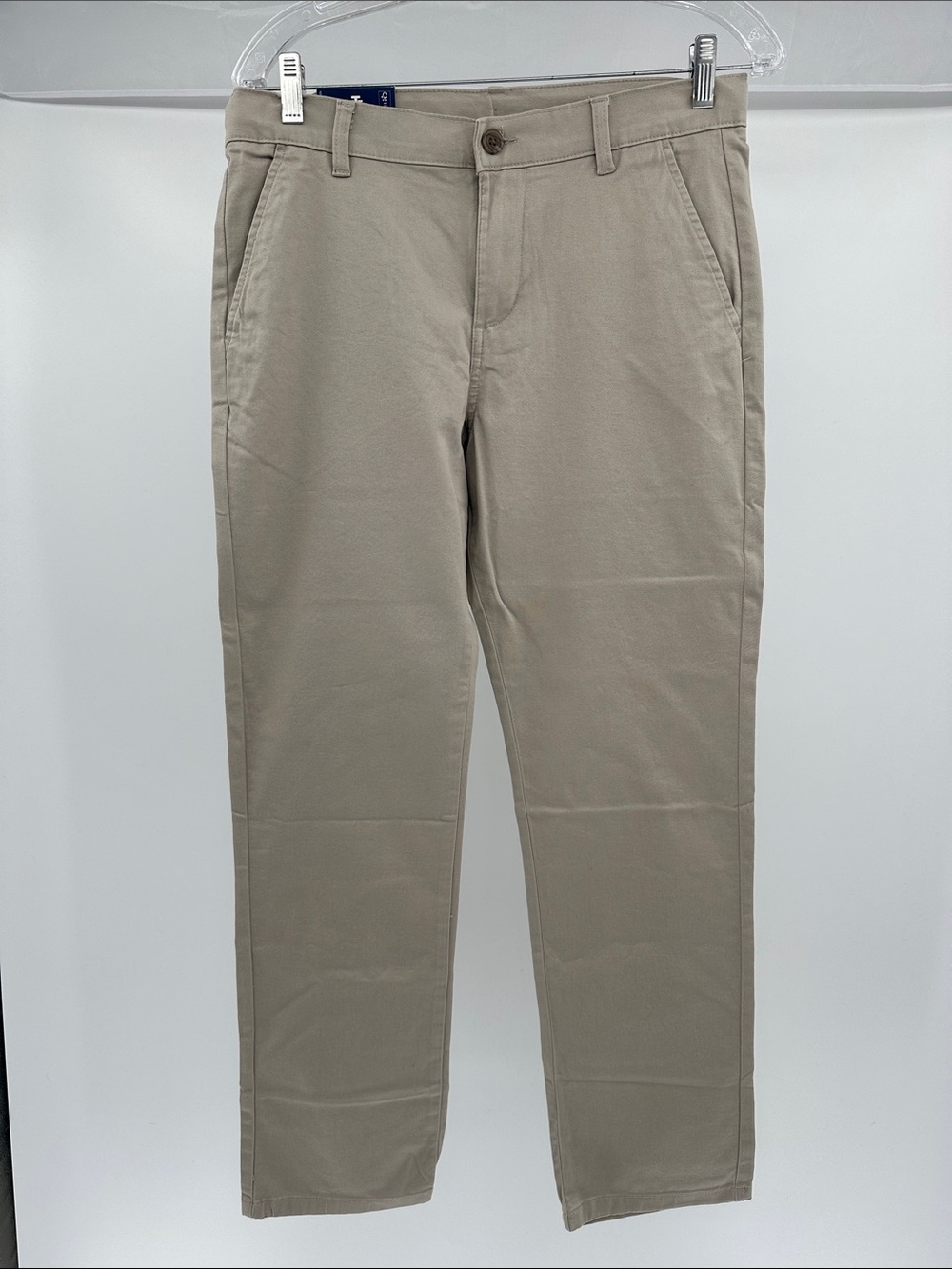 Izod Men's Khaki Slim Fit Chinos in Light Beige